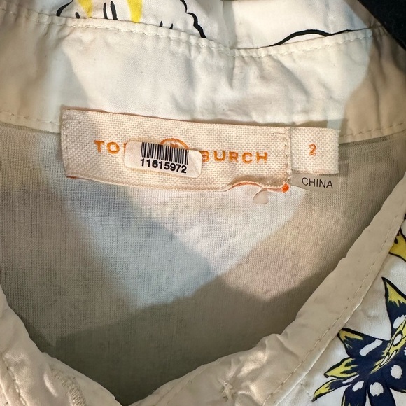Tory Burch Ivory Port Shirtdress Size 2 - Picture 8 of 11